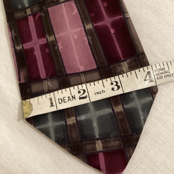 Robert Daskal hand painted silk tie signed cross stars - Picture 6 of 16